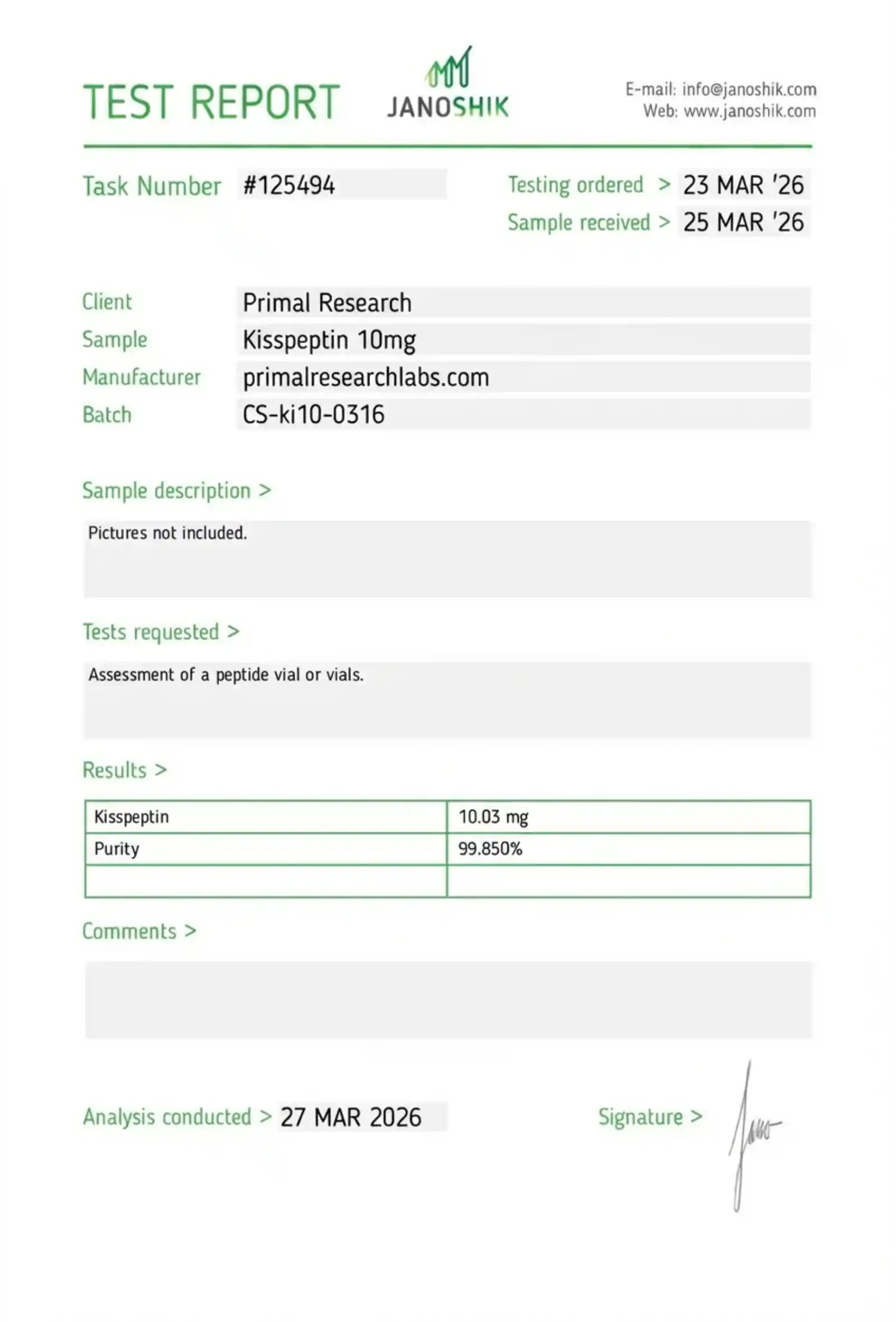Kisspeptin 10mg